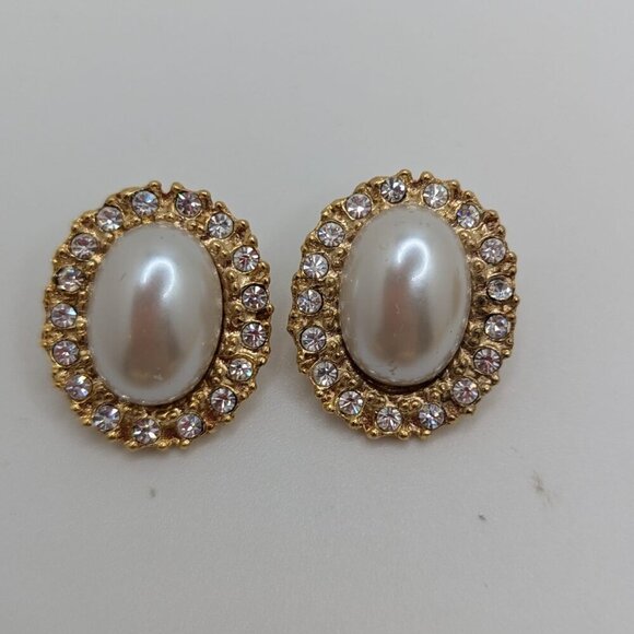 Vintage Earrings Stud Pierced Chunky Bold Statement Gold Tone Mix Lot of 7 - Picture 11 of 12